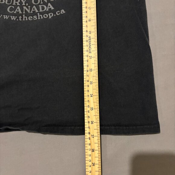 Harley Davidson T Shirt Medium Black Y2K Biker Grunge Wolf Bear Ontario - Picture 6 of 7